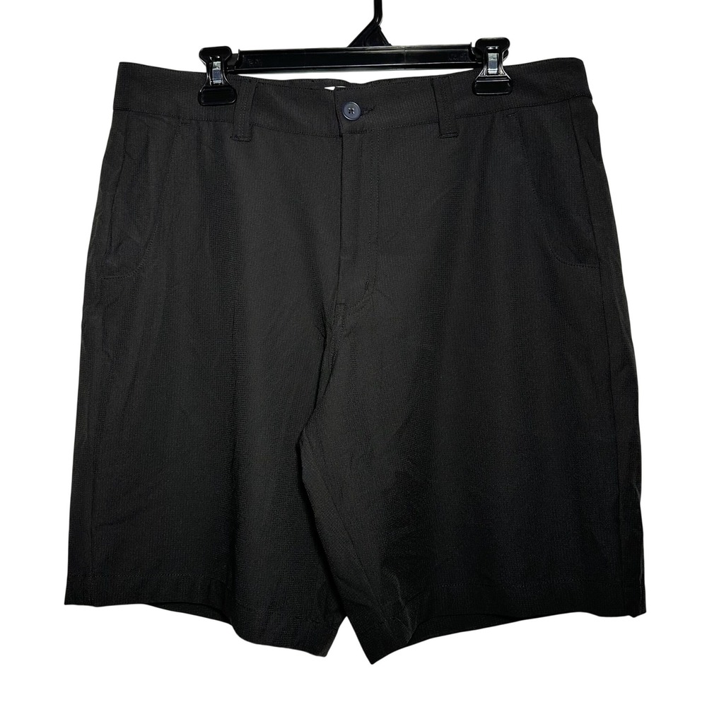 Coastaoro Black Textured Golf Shorts Mens Size 36‎ Spandex Flat Front